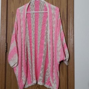 Pink striped cardigan